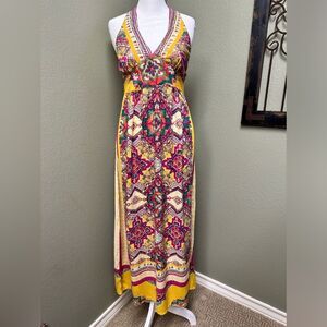 Angie halter boho maxi dress